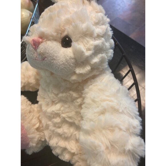 Fluffy Plush Bunny With Big Eyes & Pink Nose - The Huggable Fuzzball - Picture 4 of 9